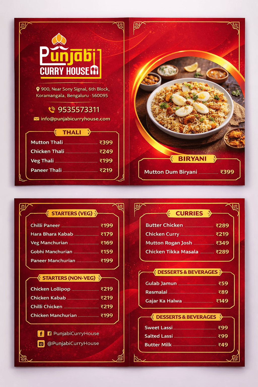 Punjabi Curry House Menu - Click to download
